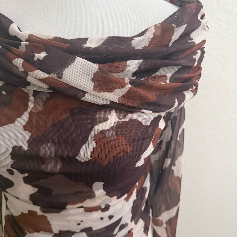 Anthropologie Maeve Aleda Mesh Off-Shoulder Top - Picture 3 of 3